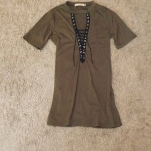 Womens lace up shirt.
